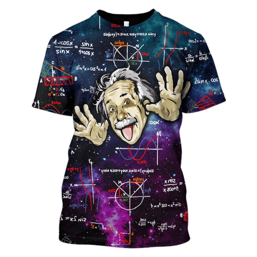 Albert Einstein Thinking OuterSpace Custom T-shirt – Hoodies Apparel