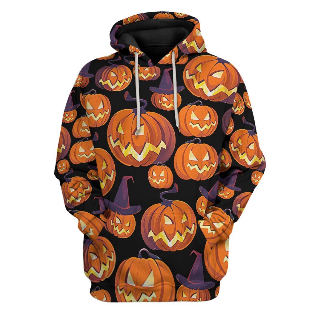 Angry Pumpkin Halloween Custom Hoodie Apparel