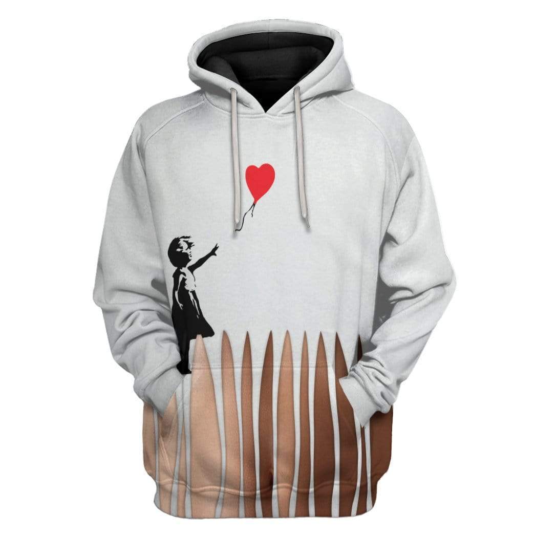 Banksy Shredded Painting Girl With Balloon Sexy Halloween Girl Custom Hoodie Apparel