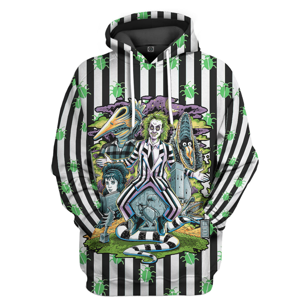 Beetlejuice Stripes and Bugs Custom Hoodie Tshirt Apparel