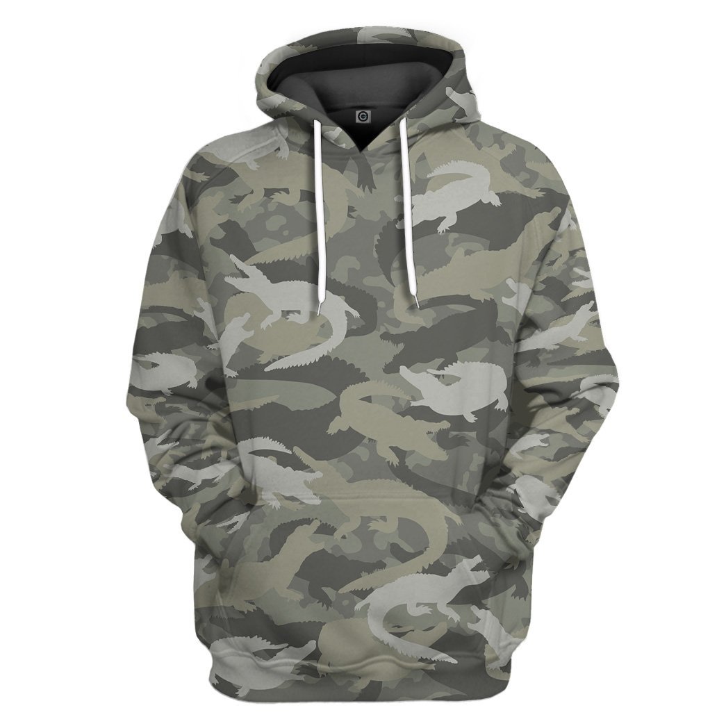 Crocodile Camo All Over Print T-Shirt Hoodie Fan Gifts Idea