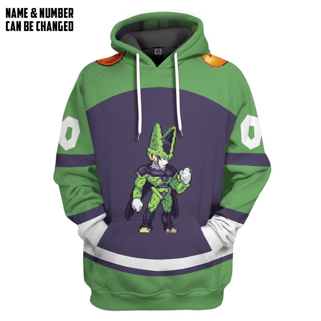 DBZ Cell Custom Name Custom Number Tshirt Hoodie Apparel