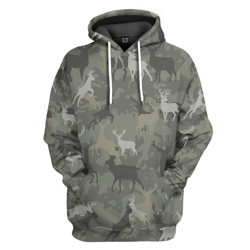 Deer Camo All Over Print T-Shirt Hoodie Fan Gifts Idea