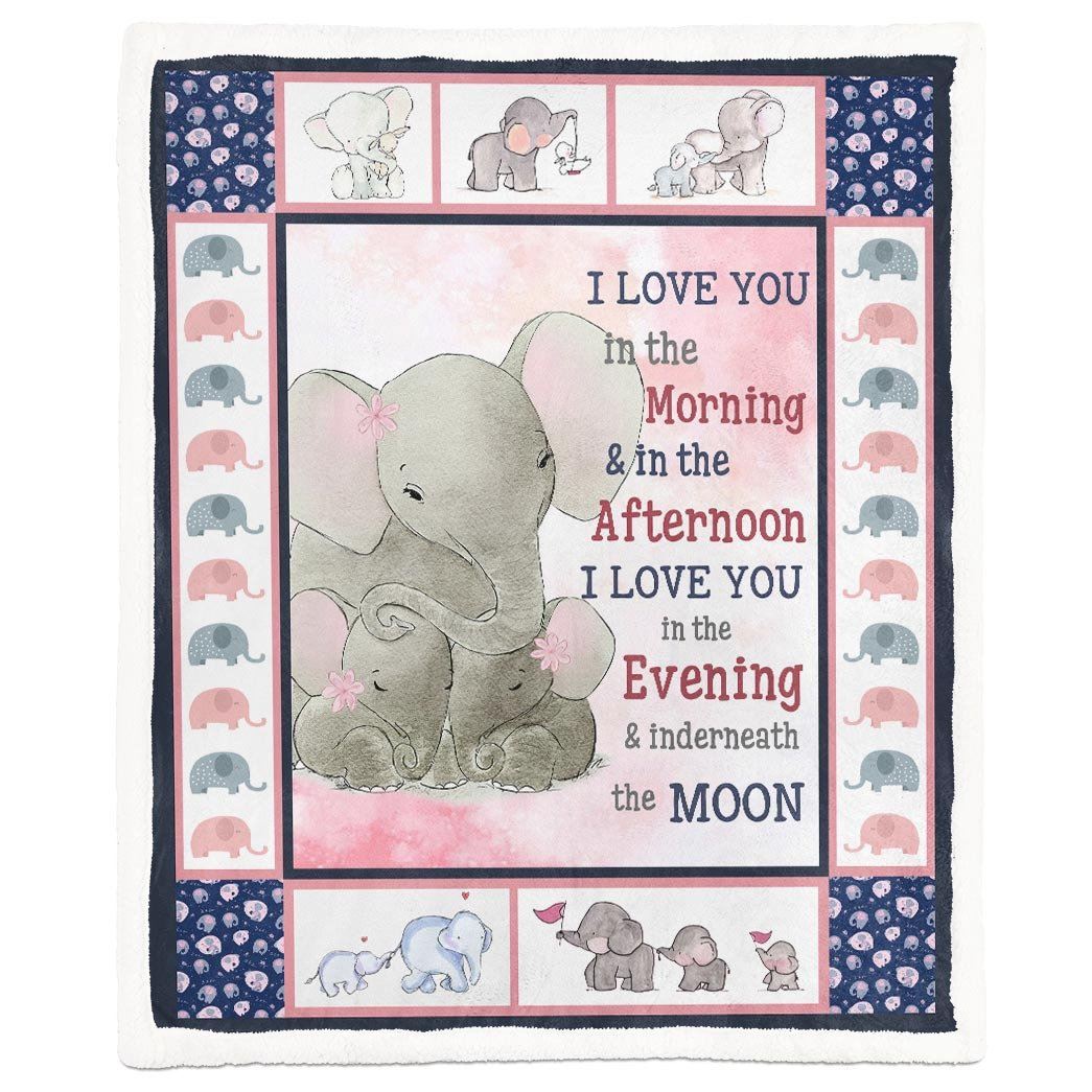 Alldaytee Elephant Mom Mothers Day Gift Custom Blanket