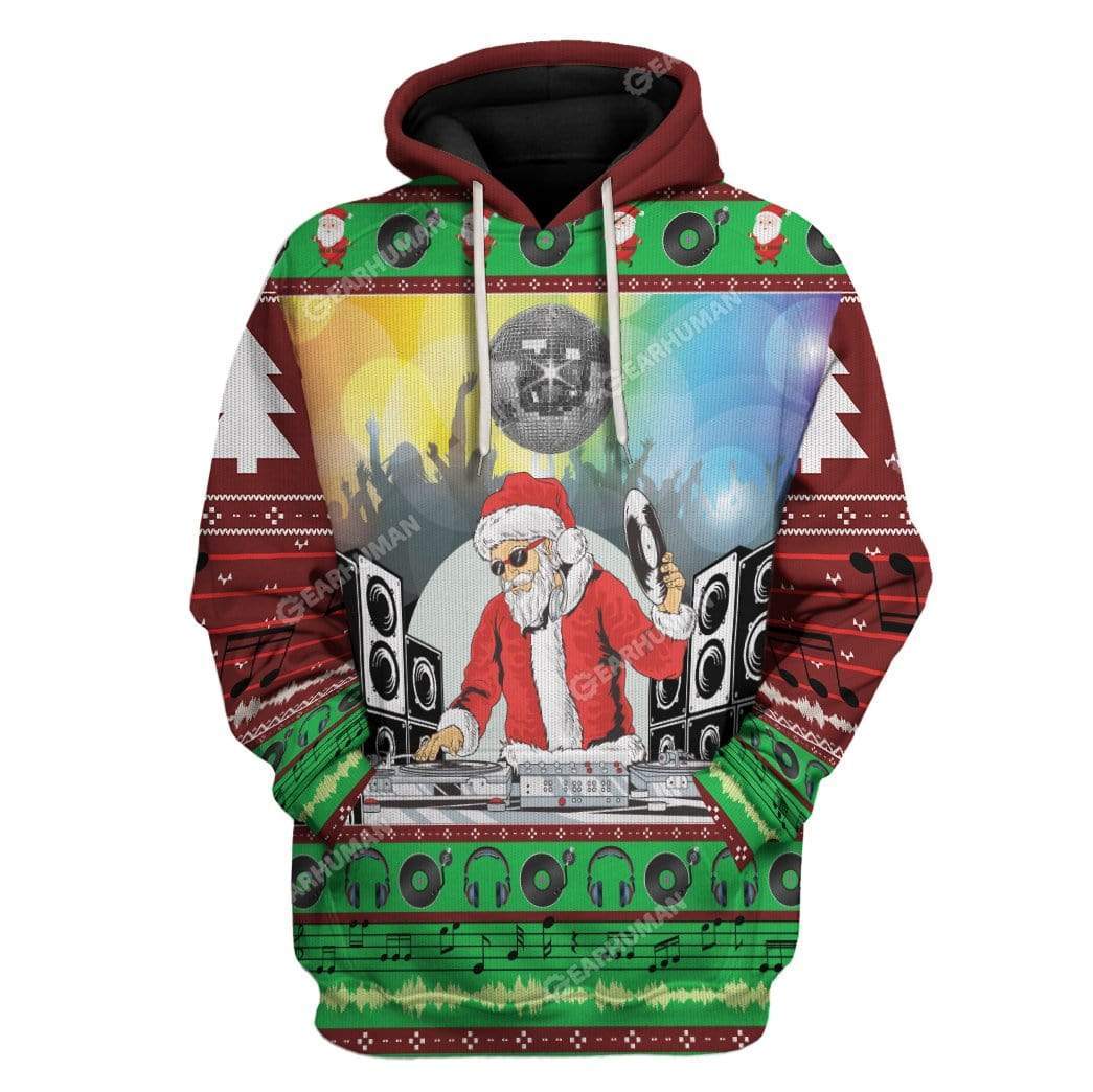 Full-Print Ugly DJ Santa Apparel