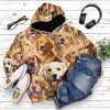 Golden Retriever All Over Custom Hoodie Apparel 1