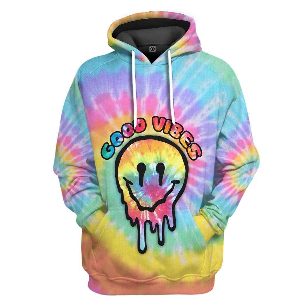 Good Vibes Smiley Face Custom Hoodie Apparel