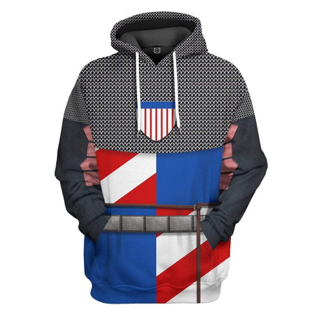 Historical Medieval Armor Costume Hoodie Apparel