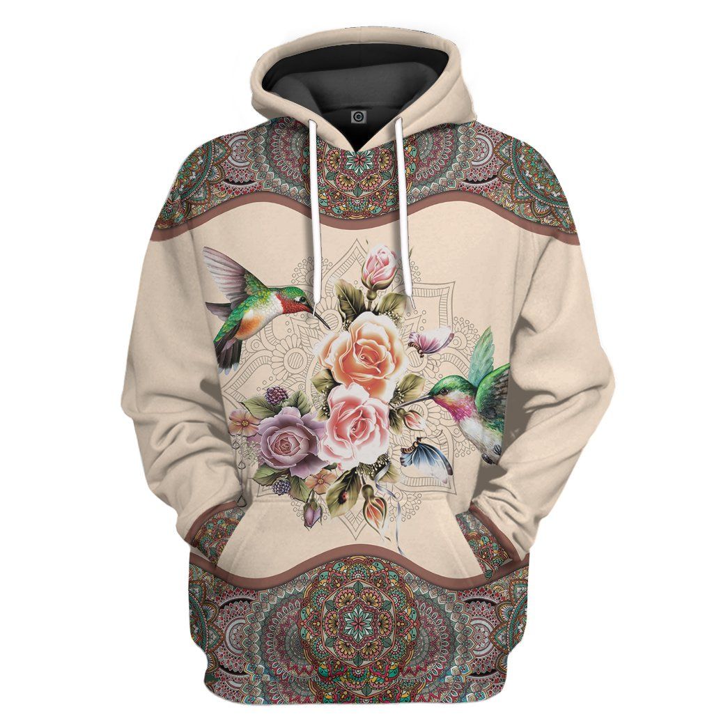 Hummingbird Mandala Tshirt Hoodie Apparel