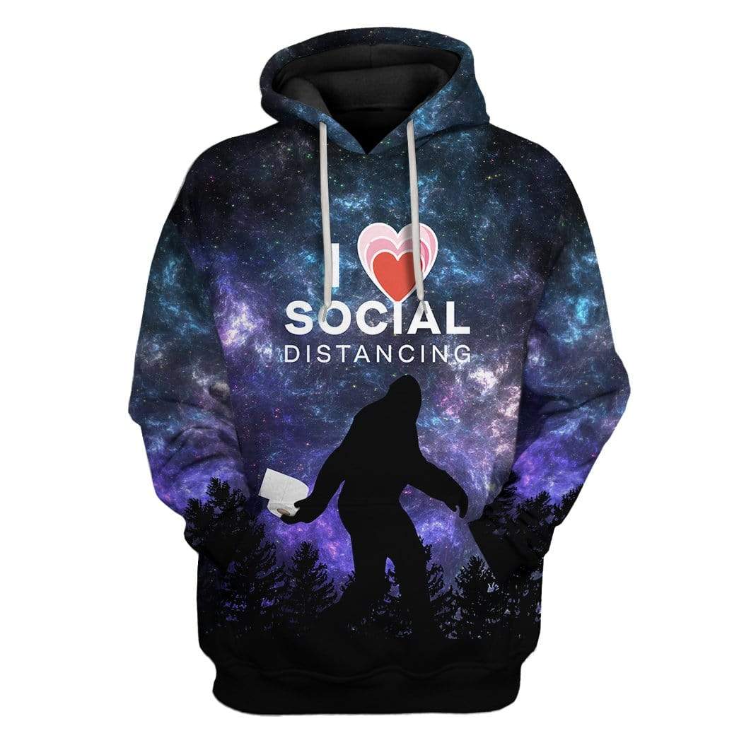 I Love Social Distancing Custom Hoodie Apparel