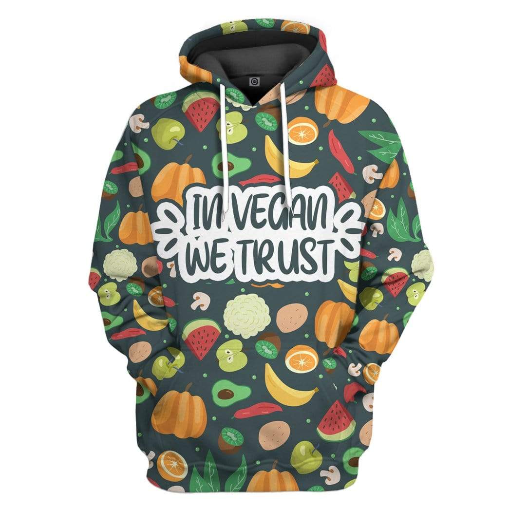 In Vegans We Trust Custom Hoodie Apparel