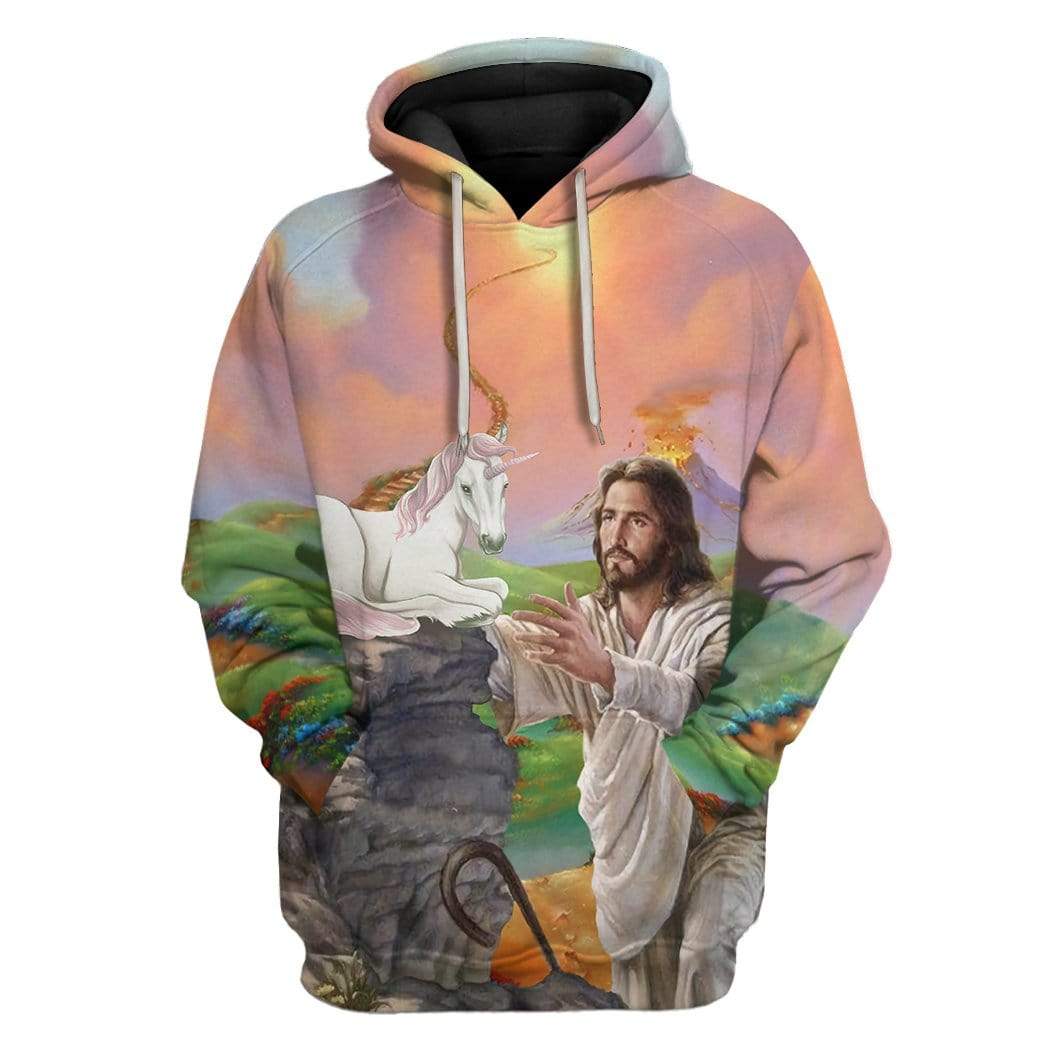 Jesus Created Unicorn v2 Custom Hoodie Apparel