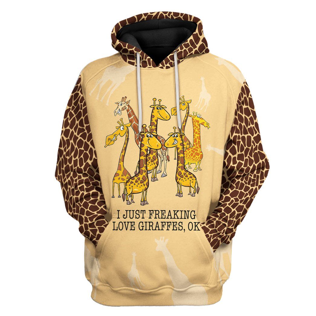 Just Freaking Love Giraffes Tshirt Hoodie Apparel