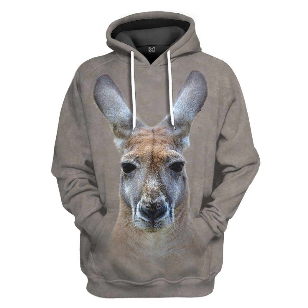 Kangaroo Front And Back Tshirt Hoodie Apparel