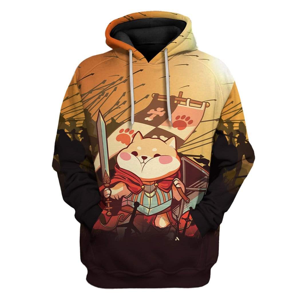 Knight Shiba Battlefield Custom Hoodie Apparel