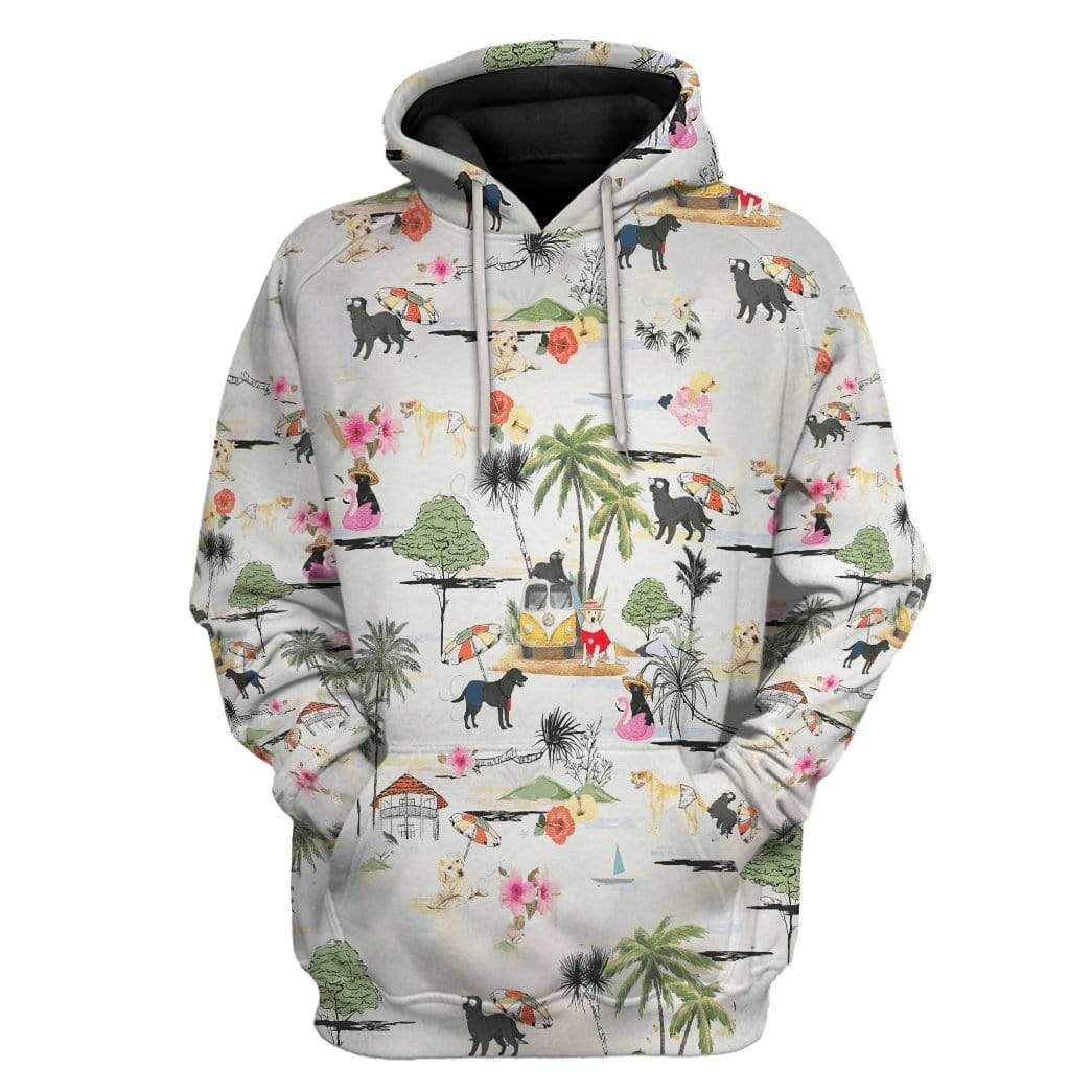 Labrador Retriever Hawaii Beach Retro Custom Hoodie Apparel