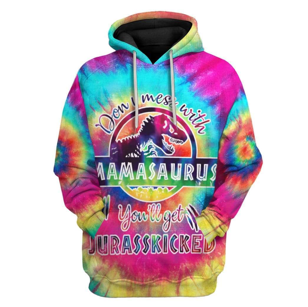 Mamasaurus Hippie Tie Dye Custom Hoodie Apparel