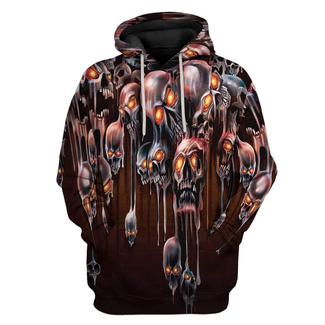 Melting Skulls Custom Hoodie Apparel