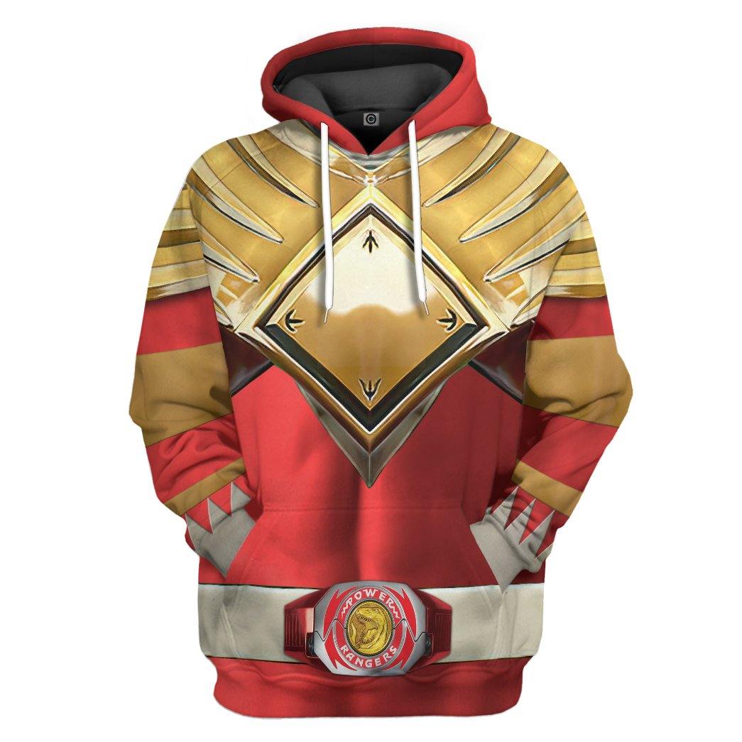 Mighty Morphin Red 2 Power Rangers Custom Hoodie Apparel