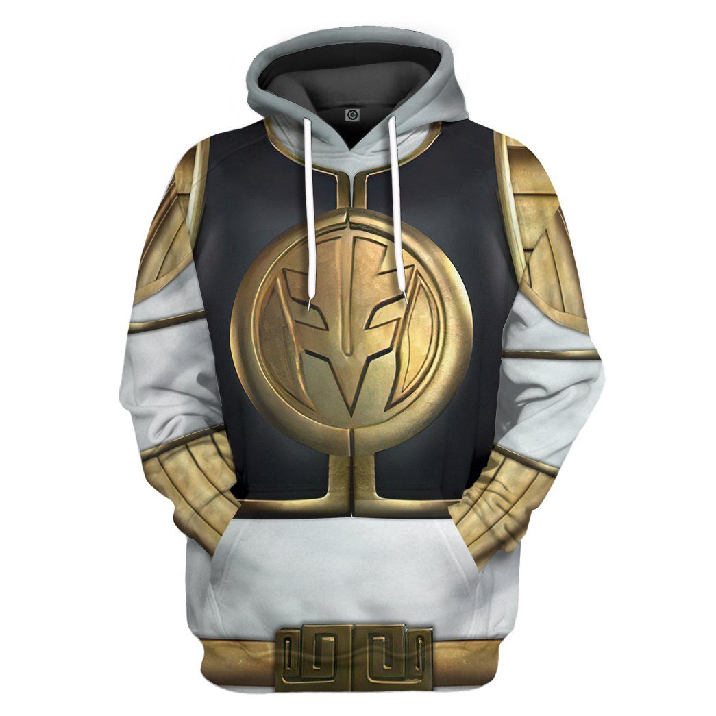 Mighty Morphin White Power Rangers Custom Hoodie Apparel