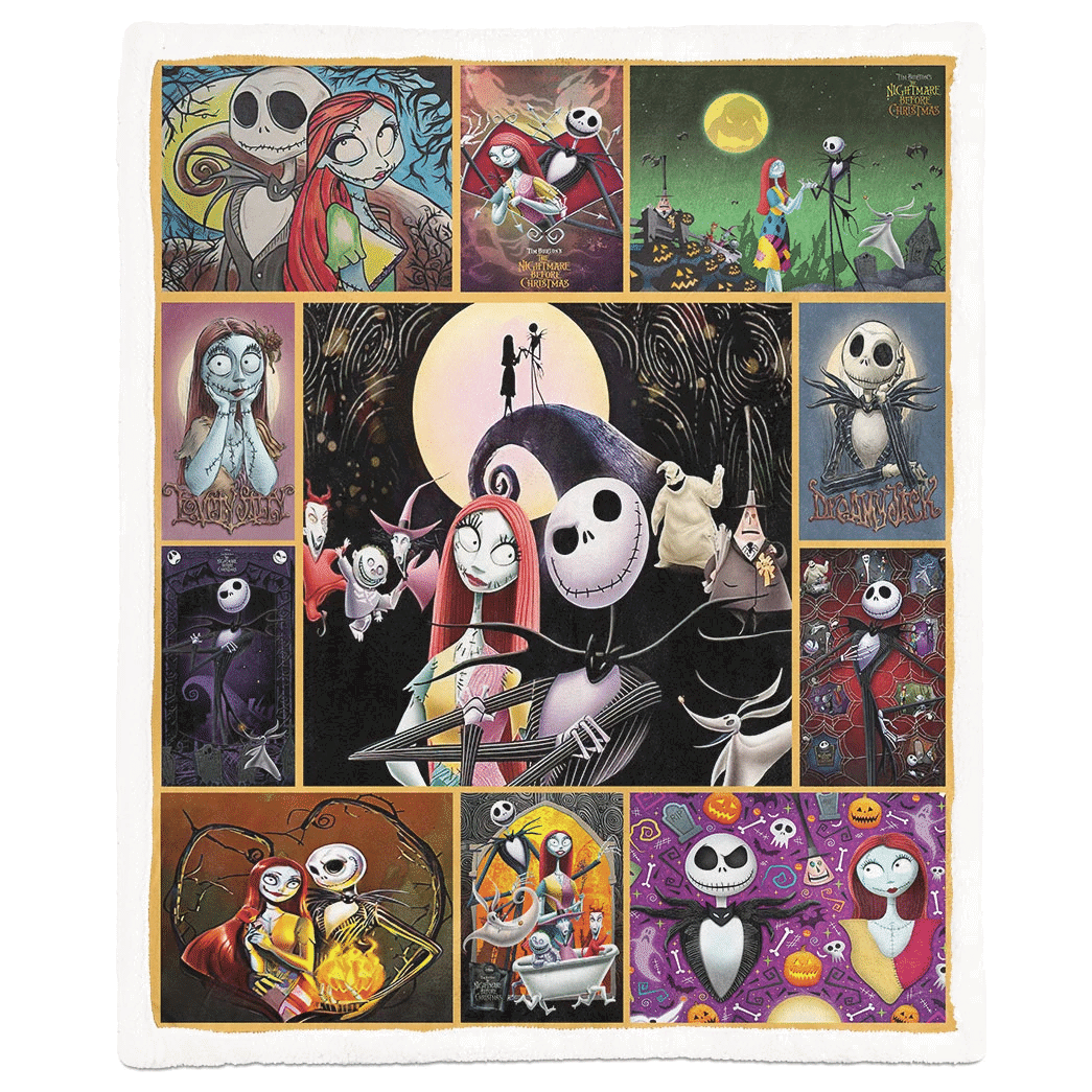 Alldaytee Nightmare Before Christmas Blanket