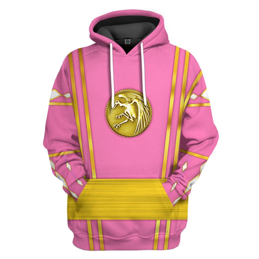 Pink Ninja Mighty Morphin Power Rangers All Over Print T-Shirt Hoodie Fan Gifts Idea