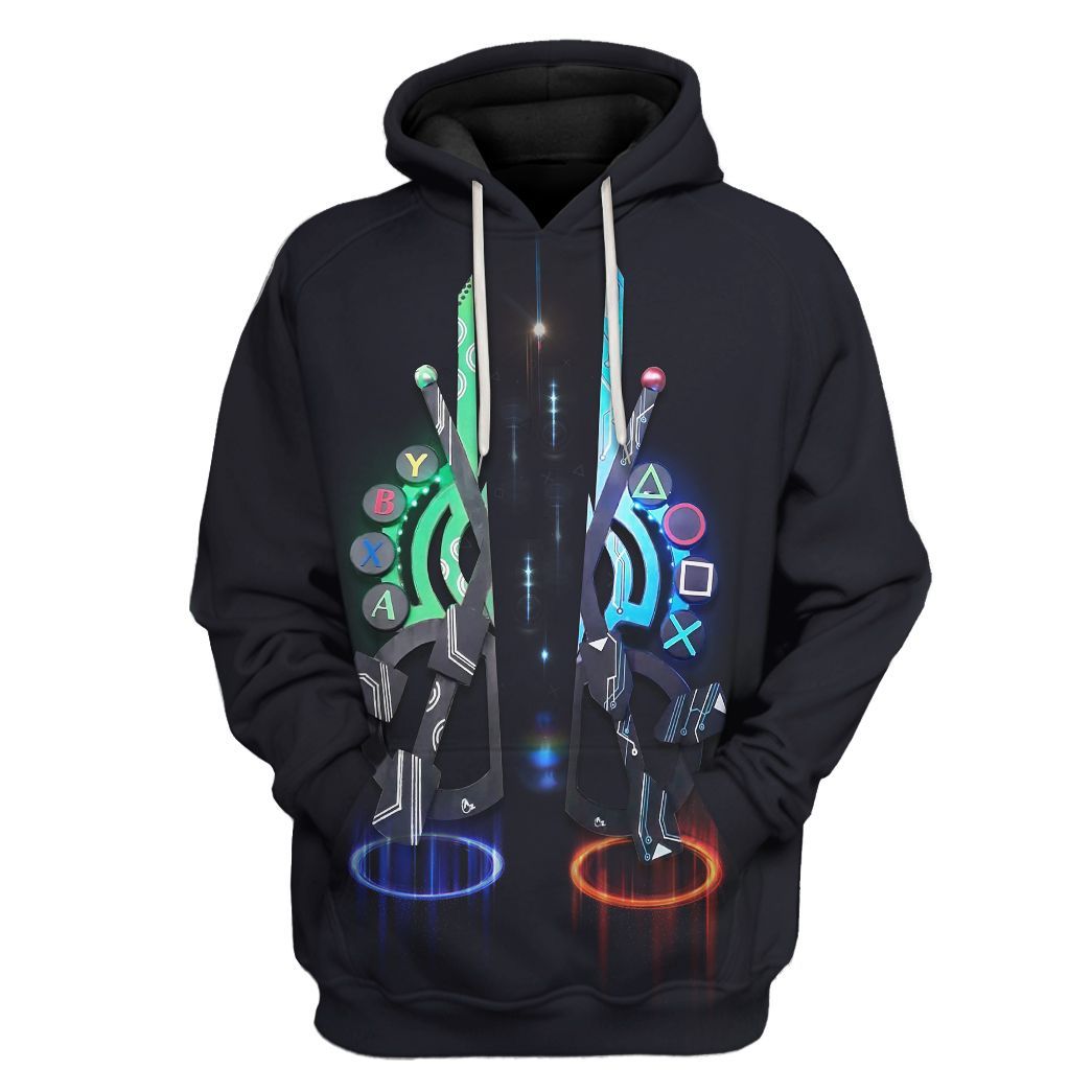 Playstation vs Xbox All Over Print T-Shirt Hoodie Fan Gifts Idea