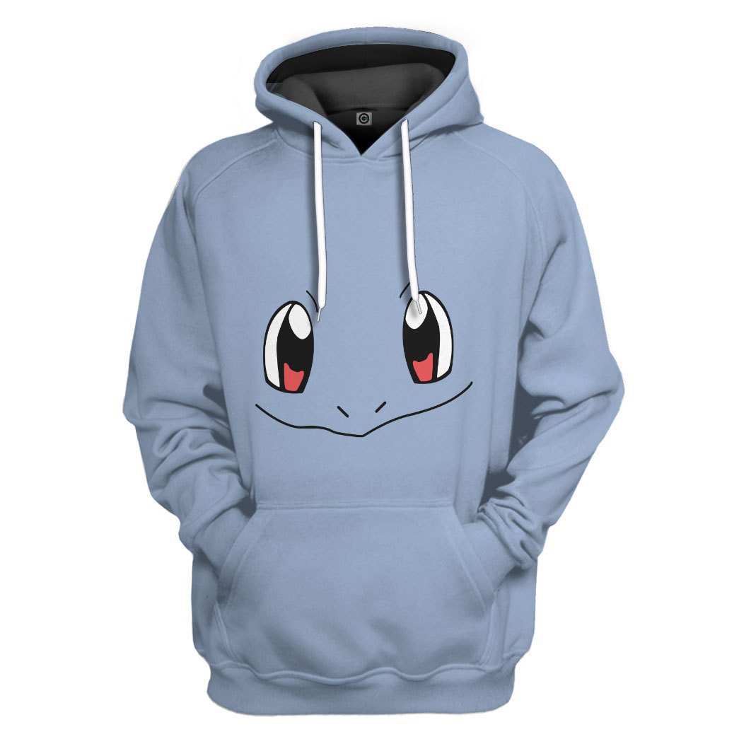 Pokemon Squirtle Cosplay Blue All Over Print T-Shirt Hoodie Fan Gifts Idea