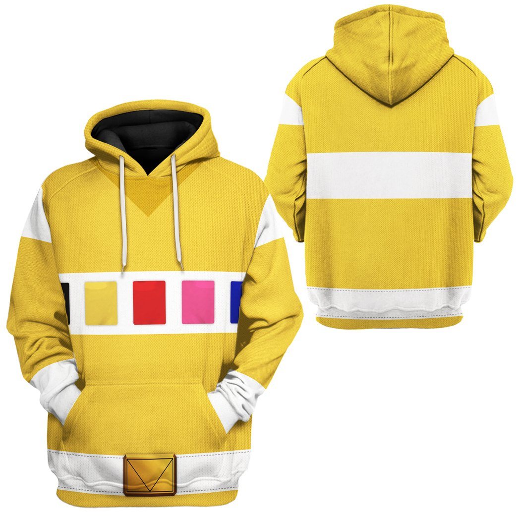 Power Rangers in Space Yellow All Over Print T-Shirt Hoodie Fan Gifts Idea