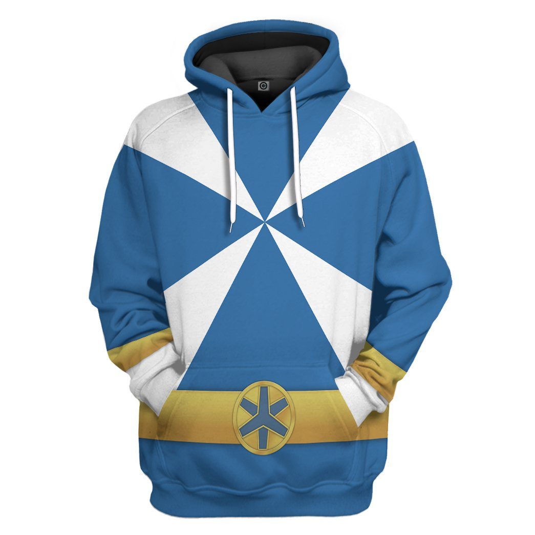 Power Rangers Lightspeed Rescue Blue Ranger All Over Print T-Shirt Hoodie Fan Gifts Idea