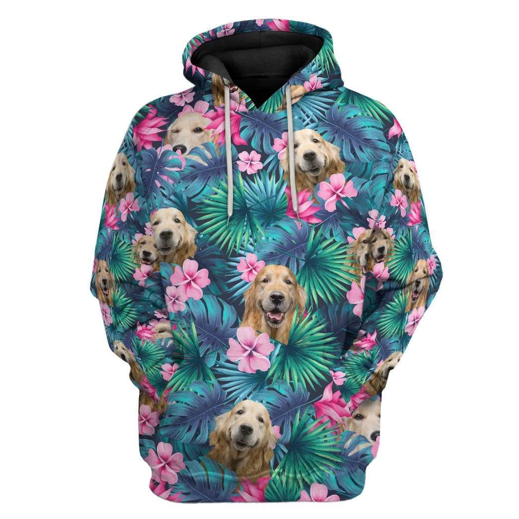 Retriver Blue Tropical Hoodie Apparel