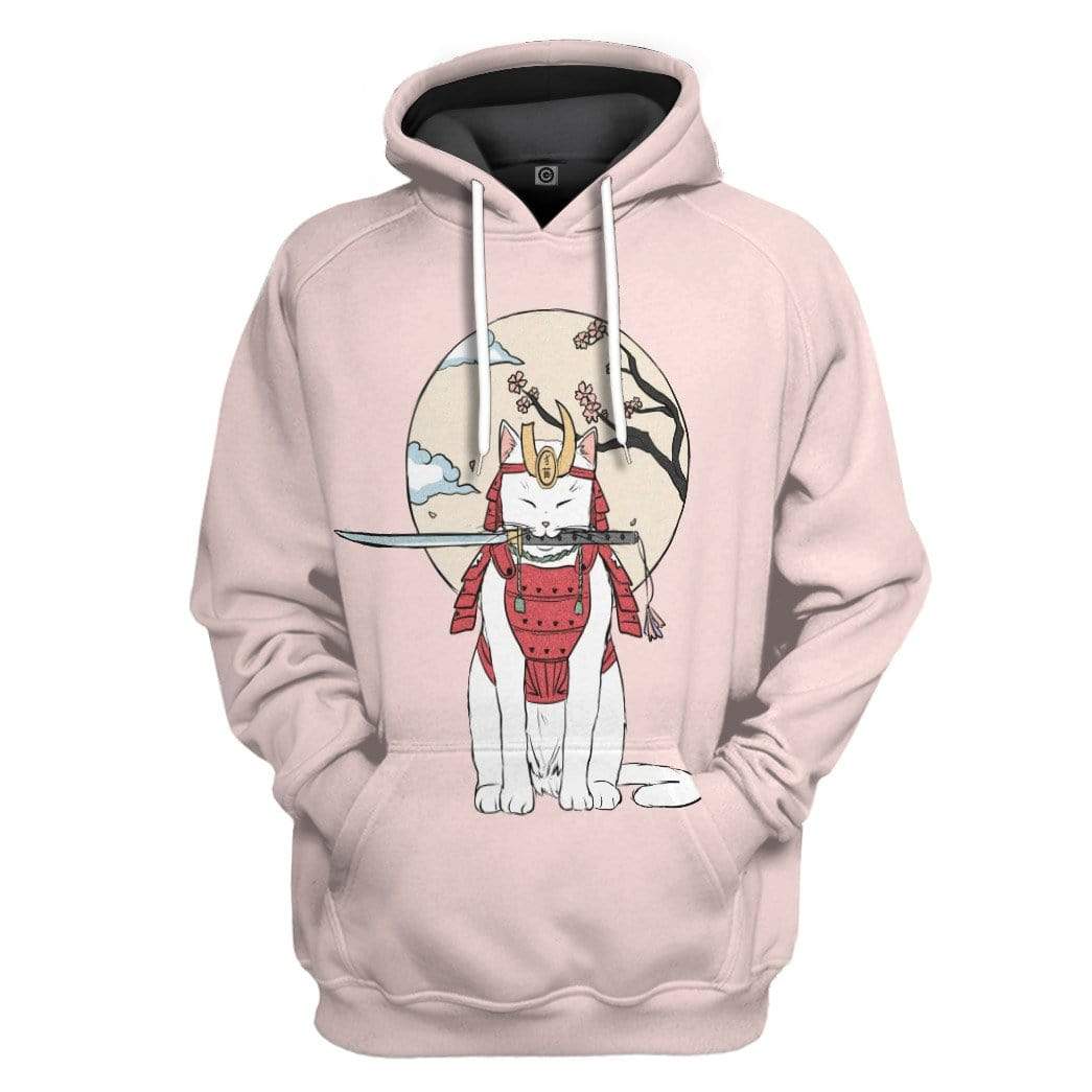 Samurai Cat Sakura Custom Hoodie