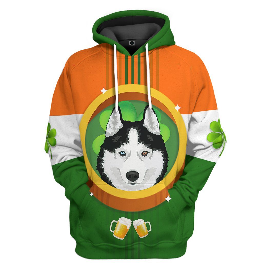 St Patrick Day Husky Tshirt Hoodie Apparel