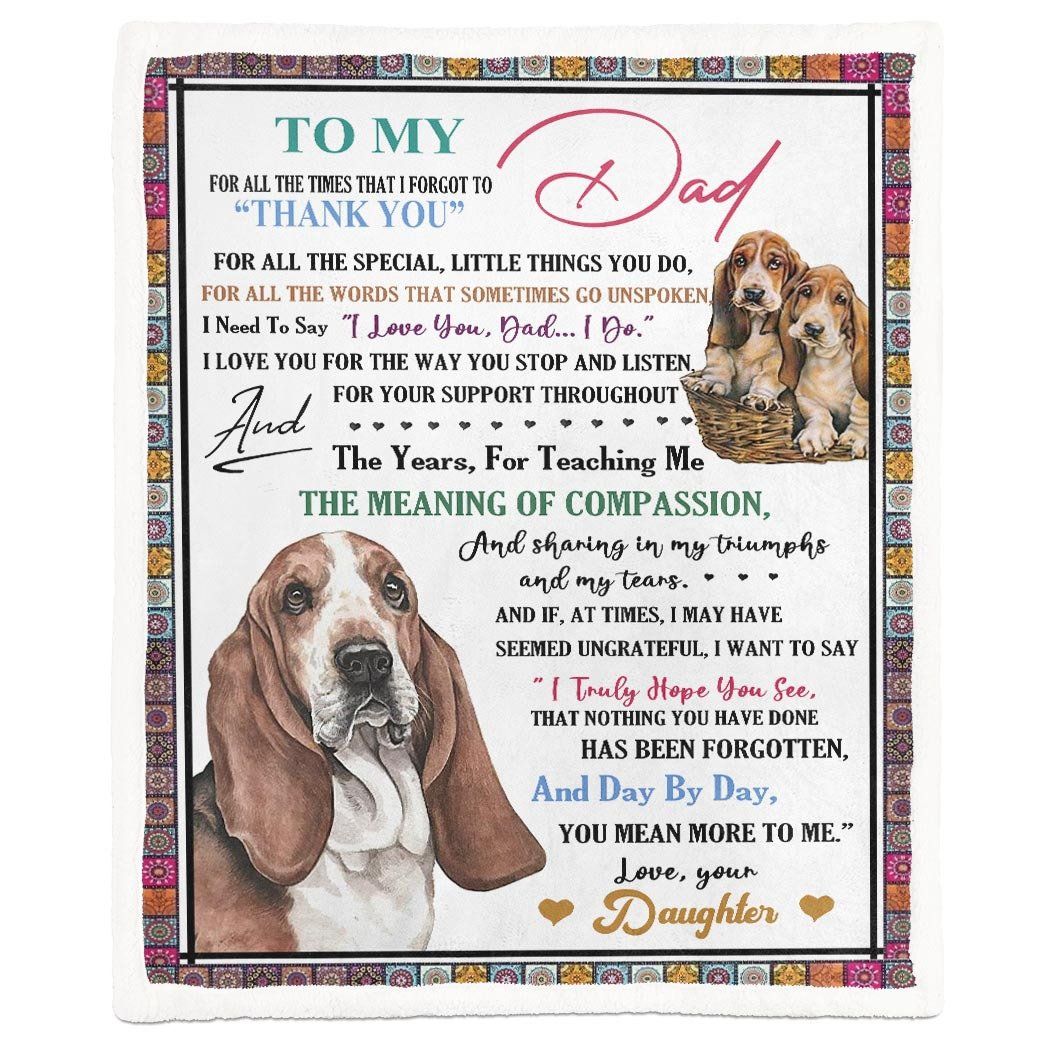 Alldaytee To Dog Dad Happy Fathers Day Blanket