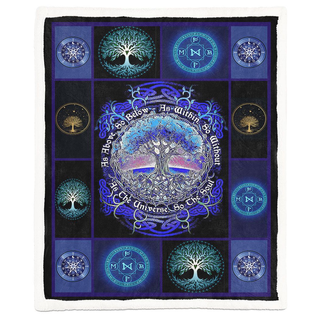 Alldaytee Tree Of Life Wicca Blanket 2