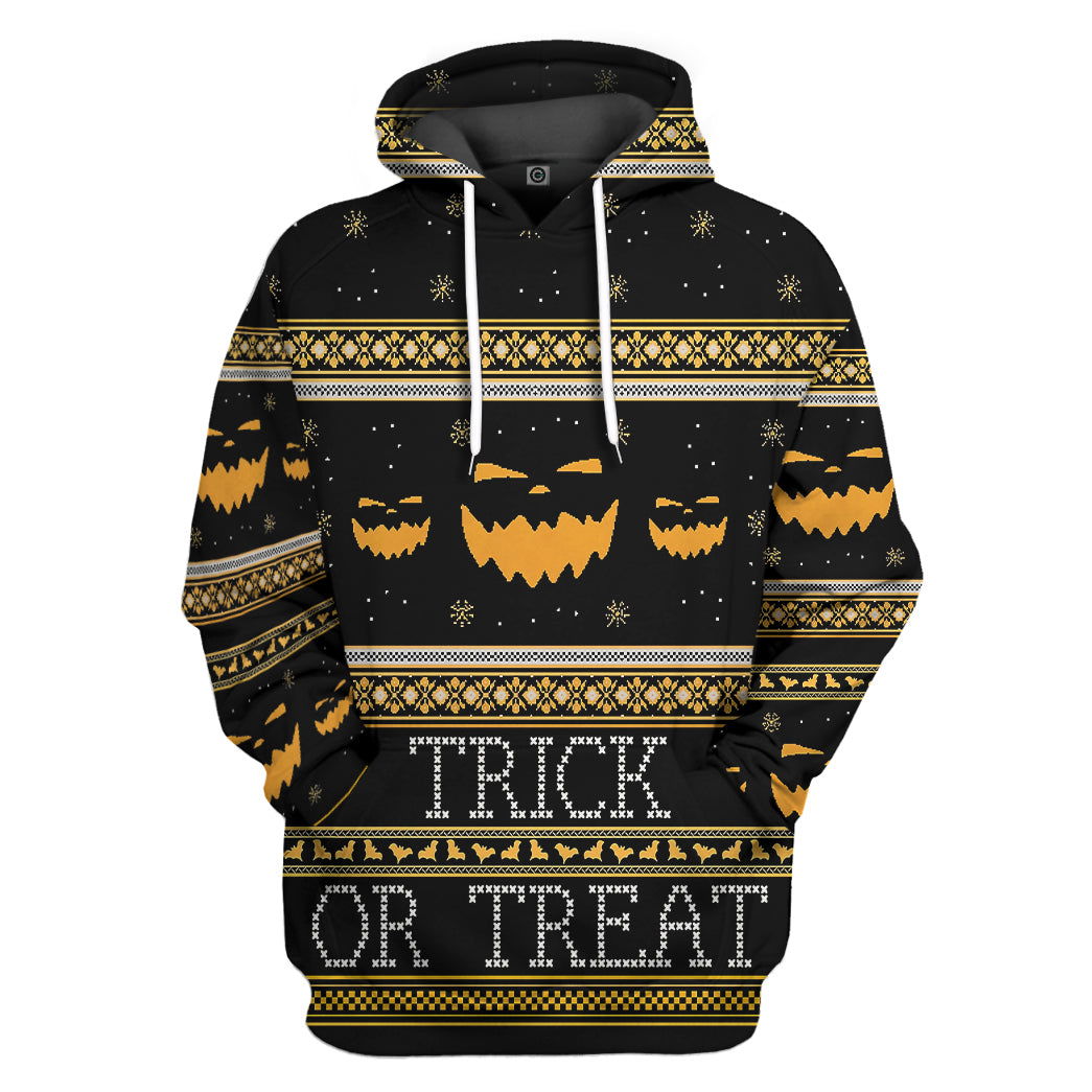 Ugly Halloween Trick Or Treat Custom Hoodie Tshirt Apparel