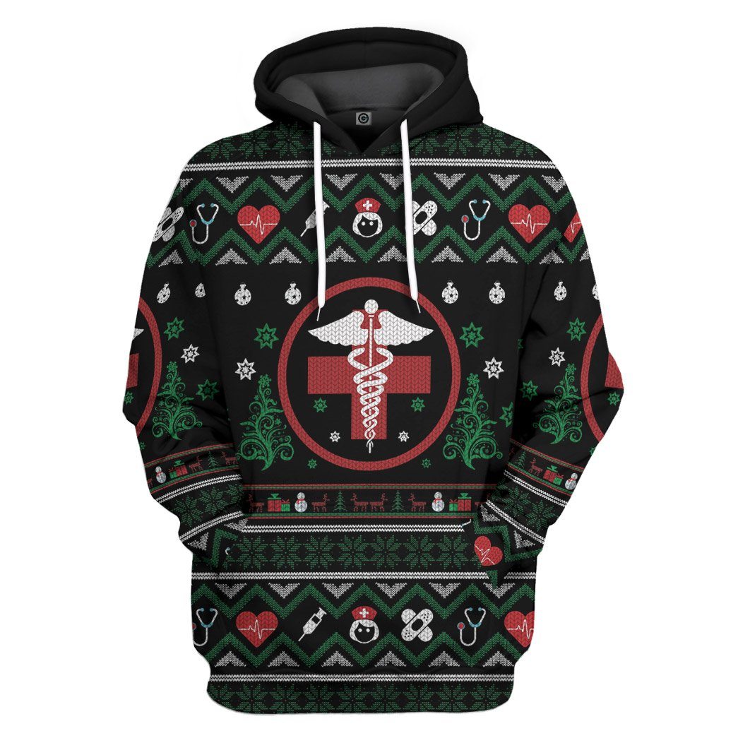 Ugly Nurse Christmas Sweaters Custom Hoodie Apparel