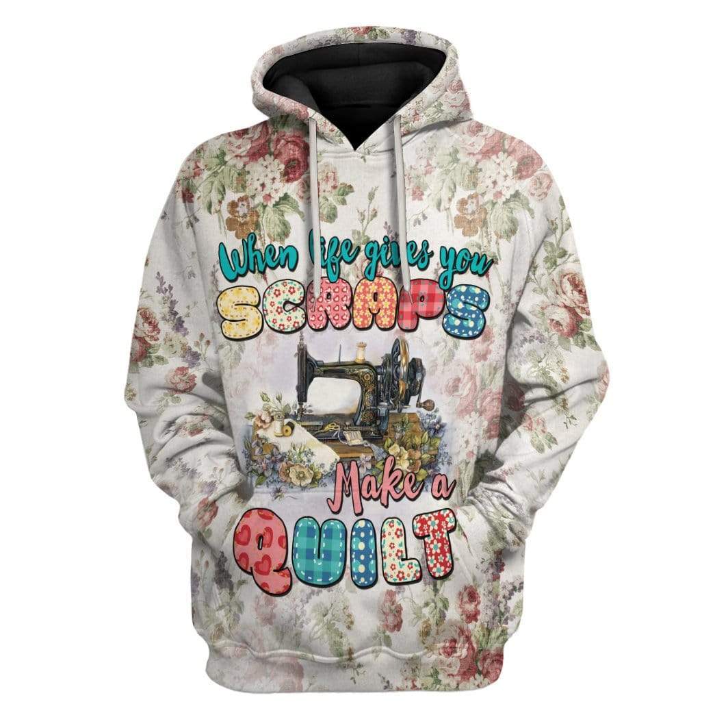 Vintage Floral Make A Quilt Custom Hoodie Apparel