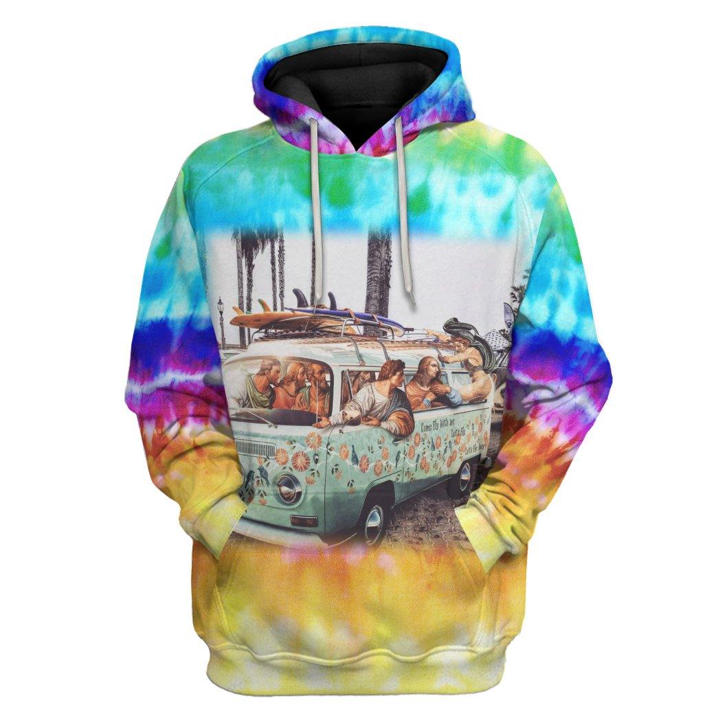 Vintage Surf Van Hippie Custom Hoodie Apparel