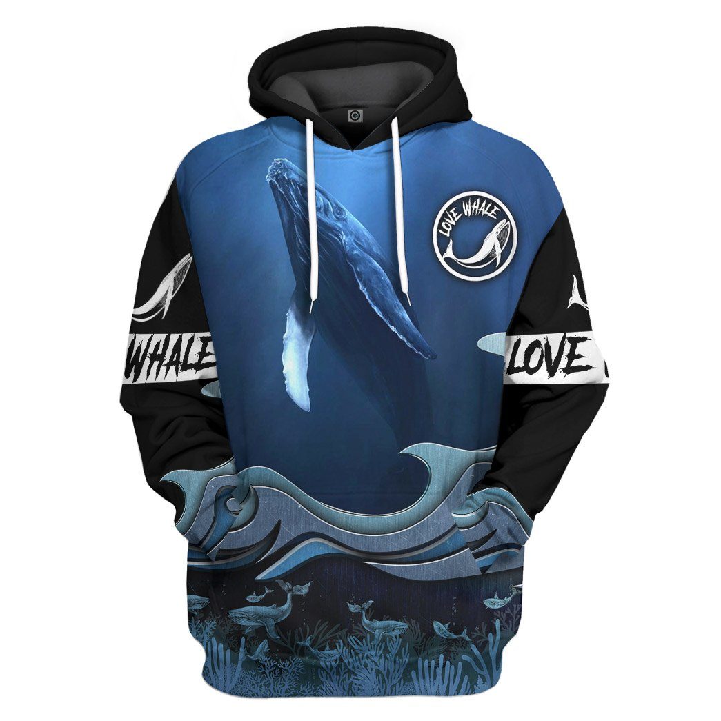 Whale Watching All Over Print T-Shirt Hoodie Fan Gifts Idea