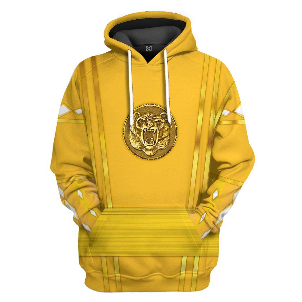 Yellow Ninja Mighty Morphin Power Rangers CustomTshirt Hoodie Apparel