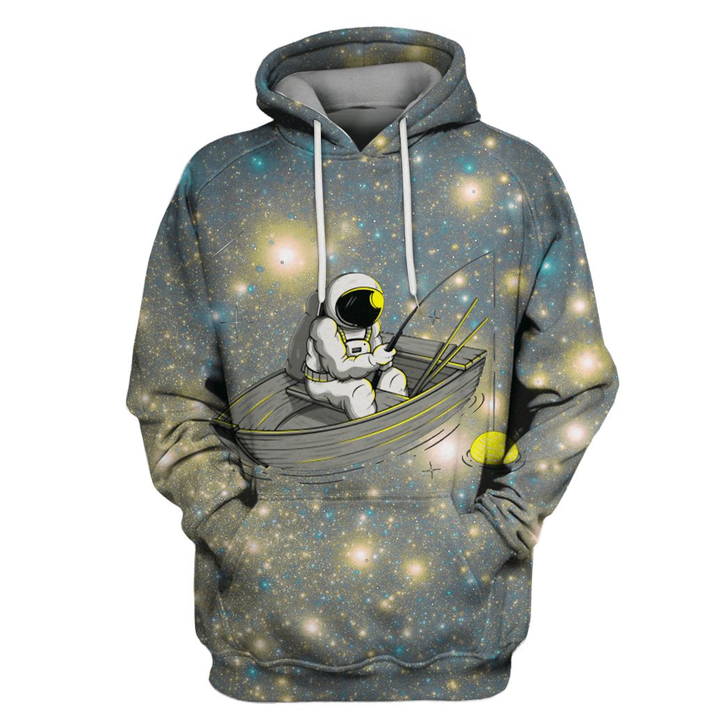 Astronaut Fishing OuterSpace Custom T-shirt – Hoodies Apparel