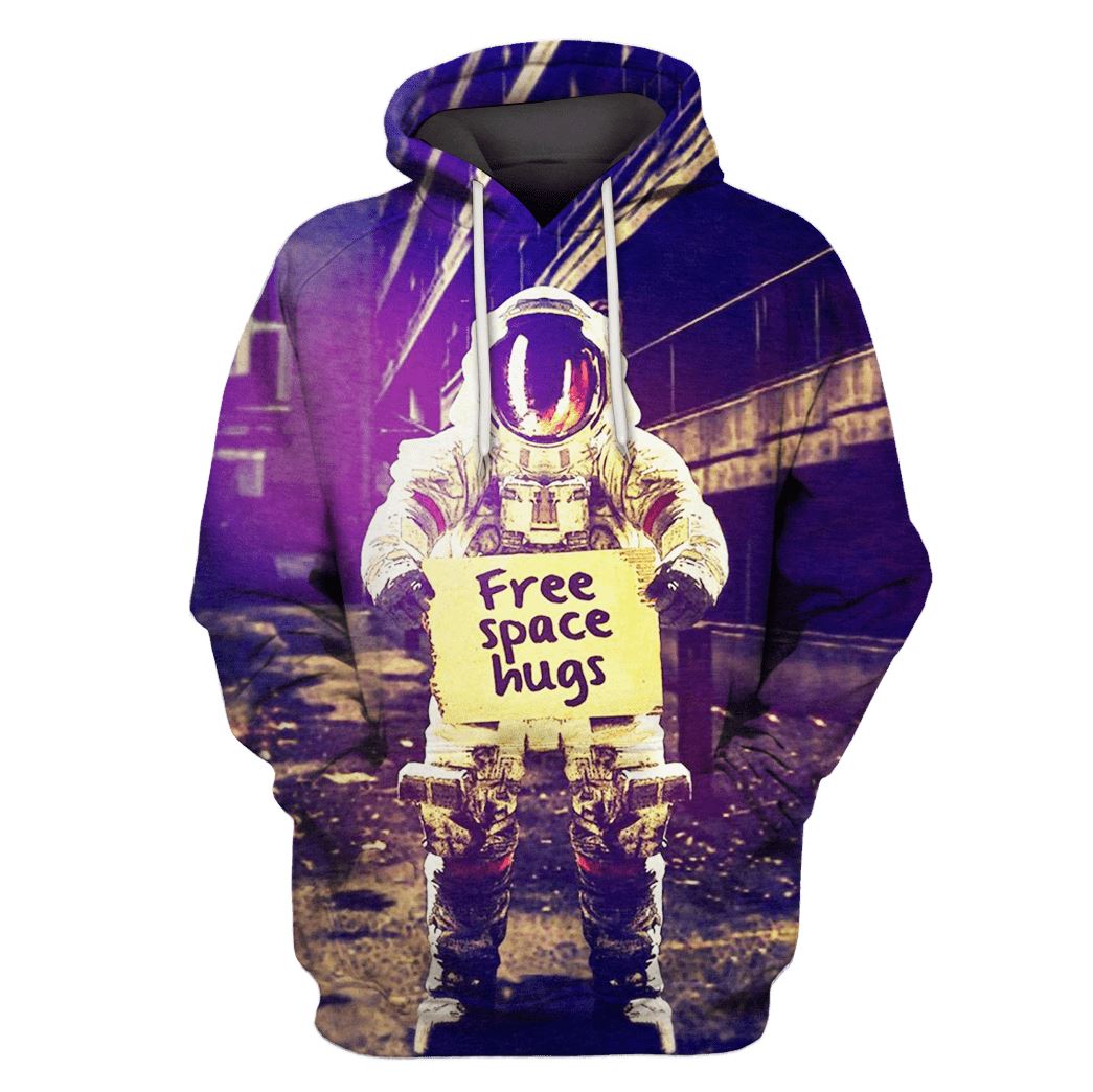 Astronaut Free Space Huge Custom T-shirt – Hoodies Apparel