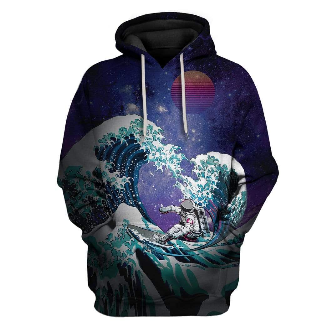 Astronaut Surfing Off Wave Custom T-Shirts Hoodie Apparel