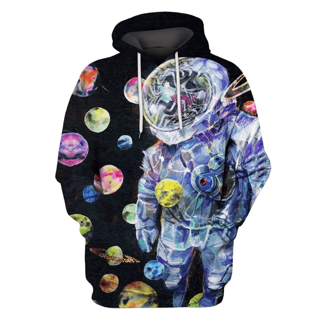 Astronaut Surrealist OuterSpace Custom T-shirt – Hoodies Apparel