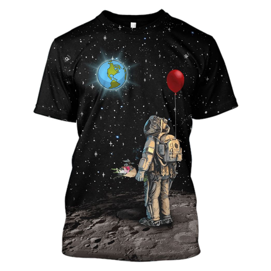 Astronaut with love in the space Custom T-shirt – Hoodies Apparel