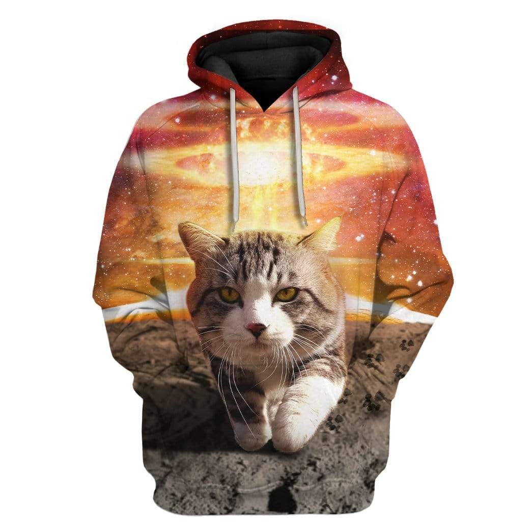 Cool Cat Walk Away From Galaxy Explosions Custom T-Shirts Hoodies Apparel