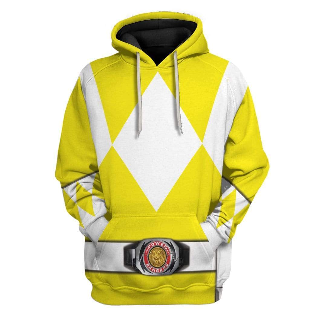 Cosplay Yellow MIGHTY MORPHIN Power Ranger Custom T-Shirts Hoodies Apparel