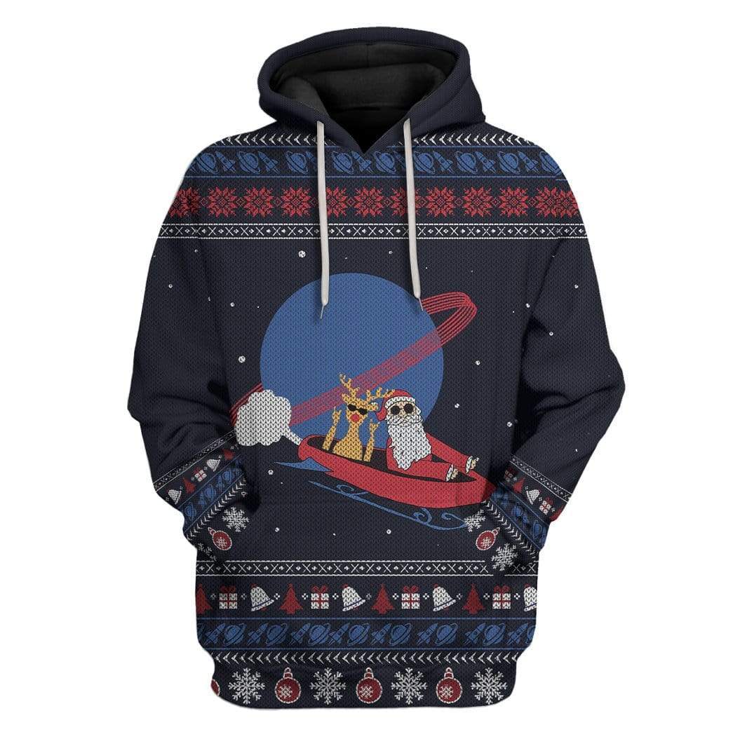 Custom Ugly Santa And Reindeer Apparel