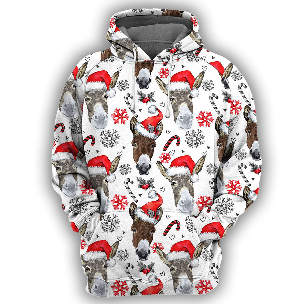 Donkey Christmas Unique All Over Print T-Shirt Hoodie Gift Ideas